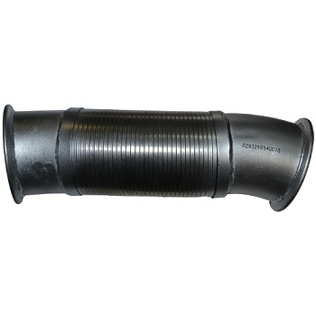 Гофра глушителя D=120 L=480 с изгибом (крепление под хомут)